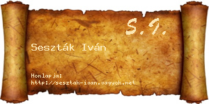 Seszták Iván névjegykártya